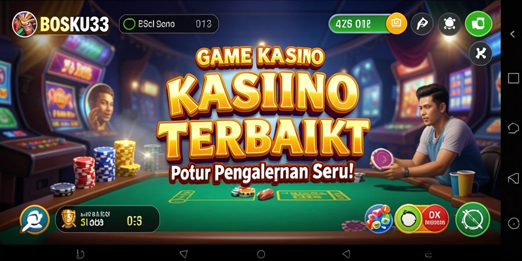 Screenshot gameplay BOSKU33 yang menunjukkan keseruan permainan Kasino.