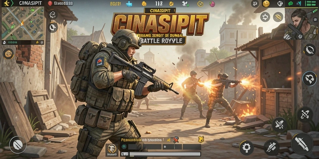 Tampilan mendebarkan saat aksi Battle Royale di CINASIPIT.