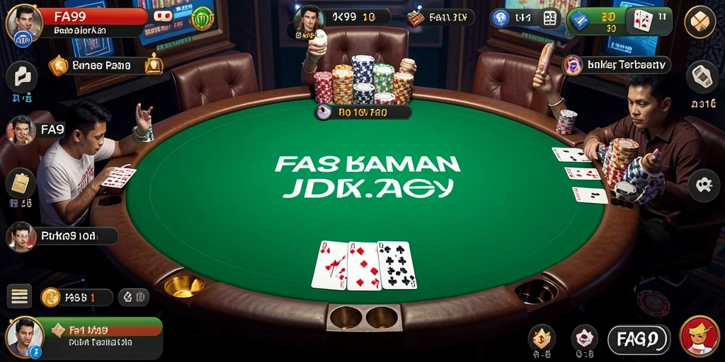 Tampilan menarik dari gameplay poker di FA99.