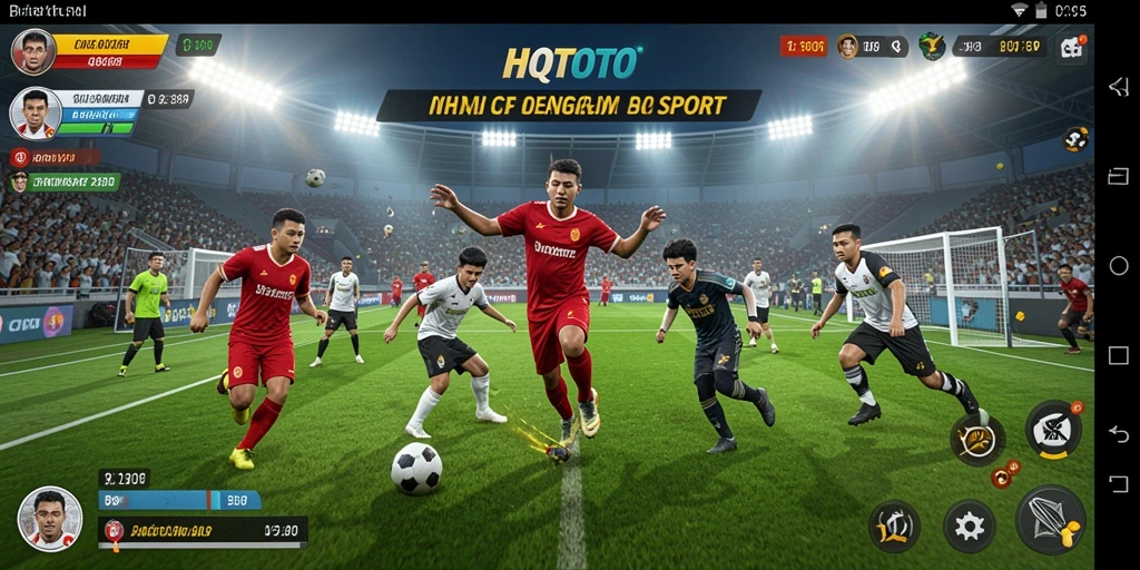 Screenshot HQTOTO menampilkan aksi seru di lapangan olahraga.