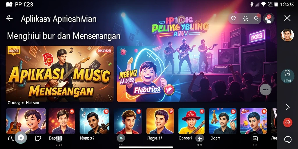 Screenshot gameplay PP123 menunjukkan interaksi musik yang seru dan menyenangkan.