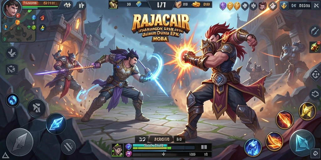 Tampilan menarik dari gameplay seru RAJACAIR dalam pertempuran MOBA.