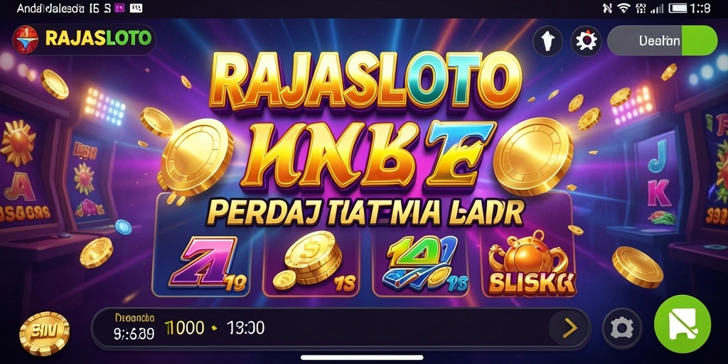 Screenshot gameplay RAJASLOTO yang menarik dan penuh warna.